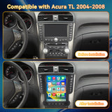 Android 14 Car Radio Compatible with Acura TL 2004-2008 4+64G T-Style Car Stereo Head Unit with Wireless Carplay/Android Auto, GPS Navigation, Bluetooth, FM/AM, SWC 9.7 Inch