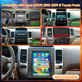 Android 15 Car Radio Stereo Compatible with Lexus GX470 2002-2009 & Toyota Prado with Wireless Carplay Android Auto, 9.7' IPS Touchscreen Support Bluetooth/GPS/WiFi/Mirror Link/Backup Camera