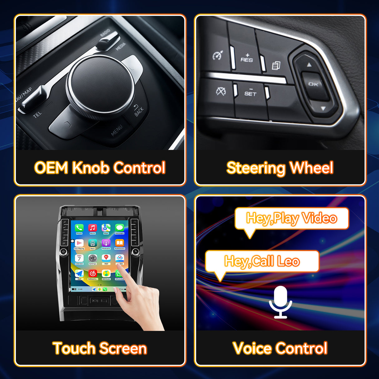 Android 14 Car Stereo Radio Head Unit Compatible with Toyota 4Runner 2009-2023 Carplay&Android Auto T-Style Touch Screen with GPS | DSP | Bluetooth | Optical | FM | 4G | WiFi 8+128G 16.2