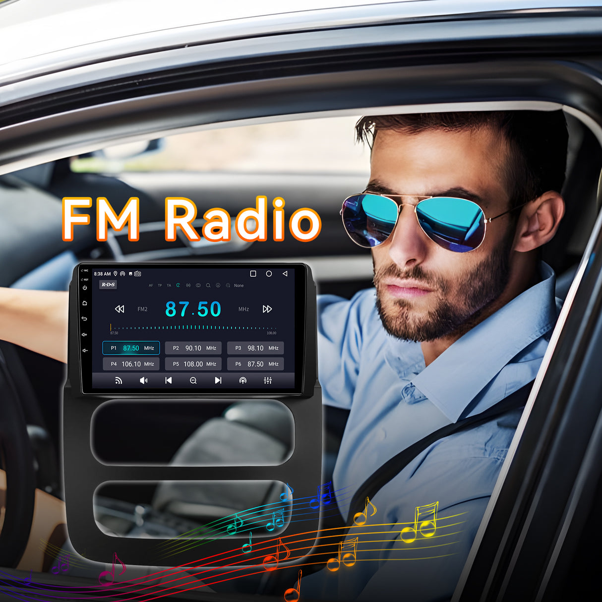 Android 13 Car Stereo Radio Compatible with Dodge RAM 1500 2500 3500 2002 2003 2004 2005, 4Core+64G ROM, 9 Inch Touchscreen Head Unit Support WiFi/Bluetooth/Wireless Carplay Android Auto/GPS/Mirror Link