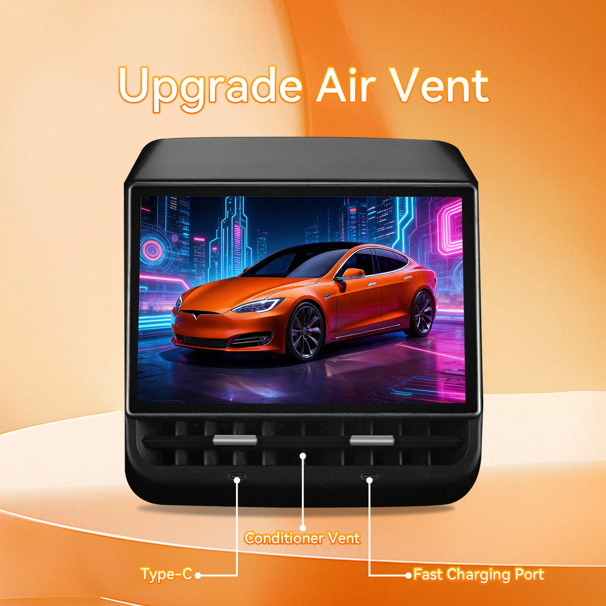 8.66 Inch Rear Display Screen Compatible with Tesla Model 3 19-23&Y19-24, Android 13 Supports HD Movie Watching,4+64G,8-core, Supports seat Adjustment and Rear air Conditioning