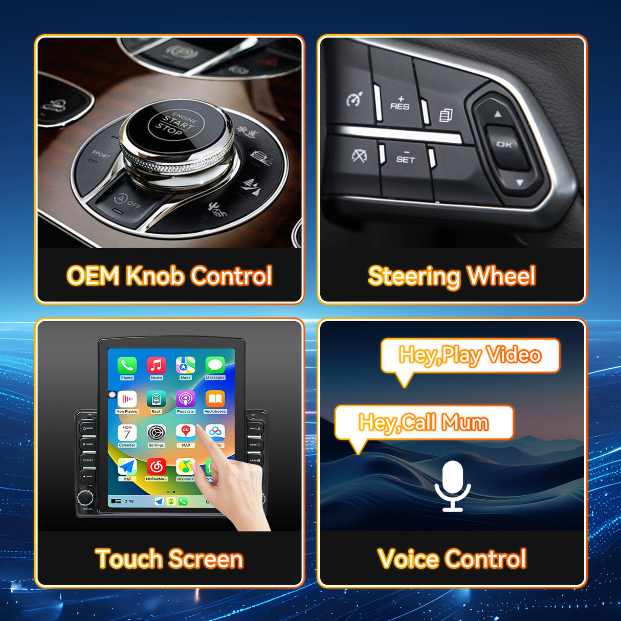 Android 14 Car Stereo Radio Compatible with Dodge Ram 1500 2500 3500 2006 2007 2008 Wireless CarPlay & Android Auto | AHD | Backup Camera | Upgrade 9.7" Touch Screen | GPS | WiFi | SWC | FM | Bluetooth 2+64G