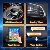 Android 14 Car Stereo Radio Compatible with Dodge Ram 1500 2500 3500 2006 2007 2008 Wireless CarPlay & Android Auto | AHD | Backup Camera | Upgrade 9.7" Touch Screen | GPS | WiFi | SWC | FM | Bluetooth 2+64G
