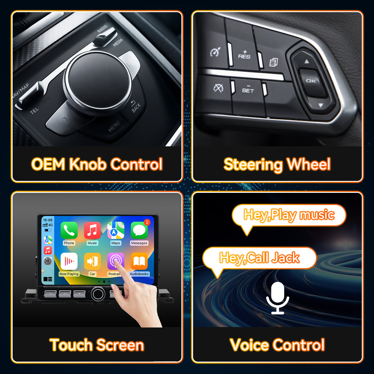 Android 13 Car Stereo Radio Compatible with Toyota Highlander 2015-2018, 10 Inch Touchscreen Head Unit,Bluetoot h|Wifi |FM  |Wireless Carplay Android Auto |GPS |Mirrorlink |Backup Camera