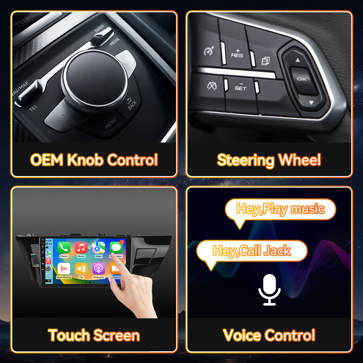Android 13 Car Stereo Radio Compatible with Toyota Corolla 2014-2016, 10 Inch Touchscreen Head Unit,Bluetooth |Wifi |FM |Wireless Carplay Android Auto |GPS |Mirrorlink |Backup Camera