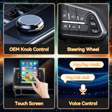 Android 13 Car Radio for Chevy Silverado GMC Sierra 2014 2015 2016 2017 2018 with Wireless Carplay Android Auto, HD Touchscreen with WiFi,GPS Navigation,Bluetooth,FM/RDS Radio,SWC,Mic +AHD Rear Camera  9.7Inch
