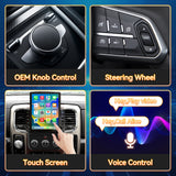 Android 13 Car Stereo Radio Compatible with Dodge Ram 1500 2500 3500 2013 2014 2015 2016 2017 2018(Manual AC),9.7 Inch Head Unit Support Bluetooth,Wireless CarPlay Android Auto,2+64