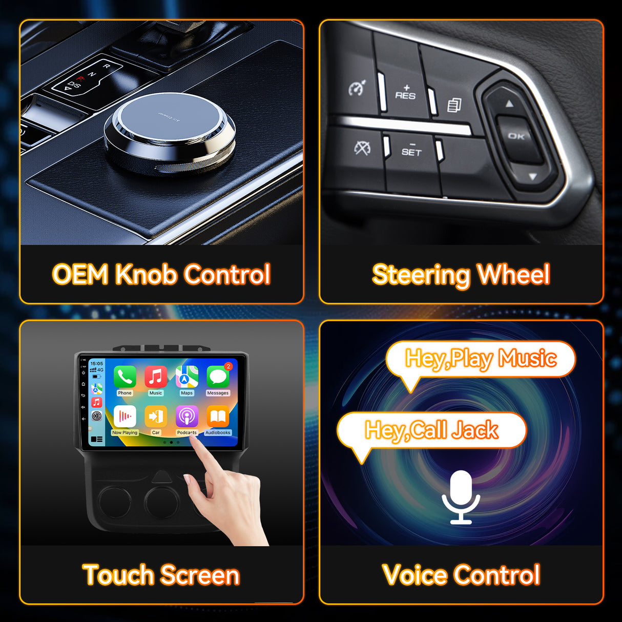 Android 13 Car Stereo Radio Compatible with Dodge Ram 1500/2500/3500 2013-2018, 9 Inch Touchscreen Head Unit,Bluetooth |Wifi |FM |Wireless Carplay Android Auto |GPS |Mirrorlink |Backup Camera
