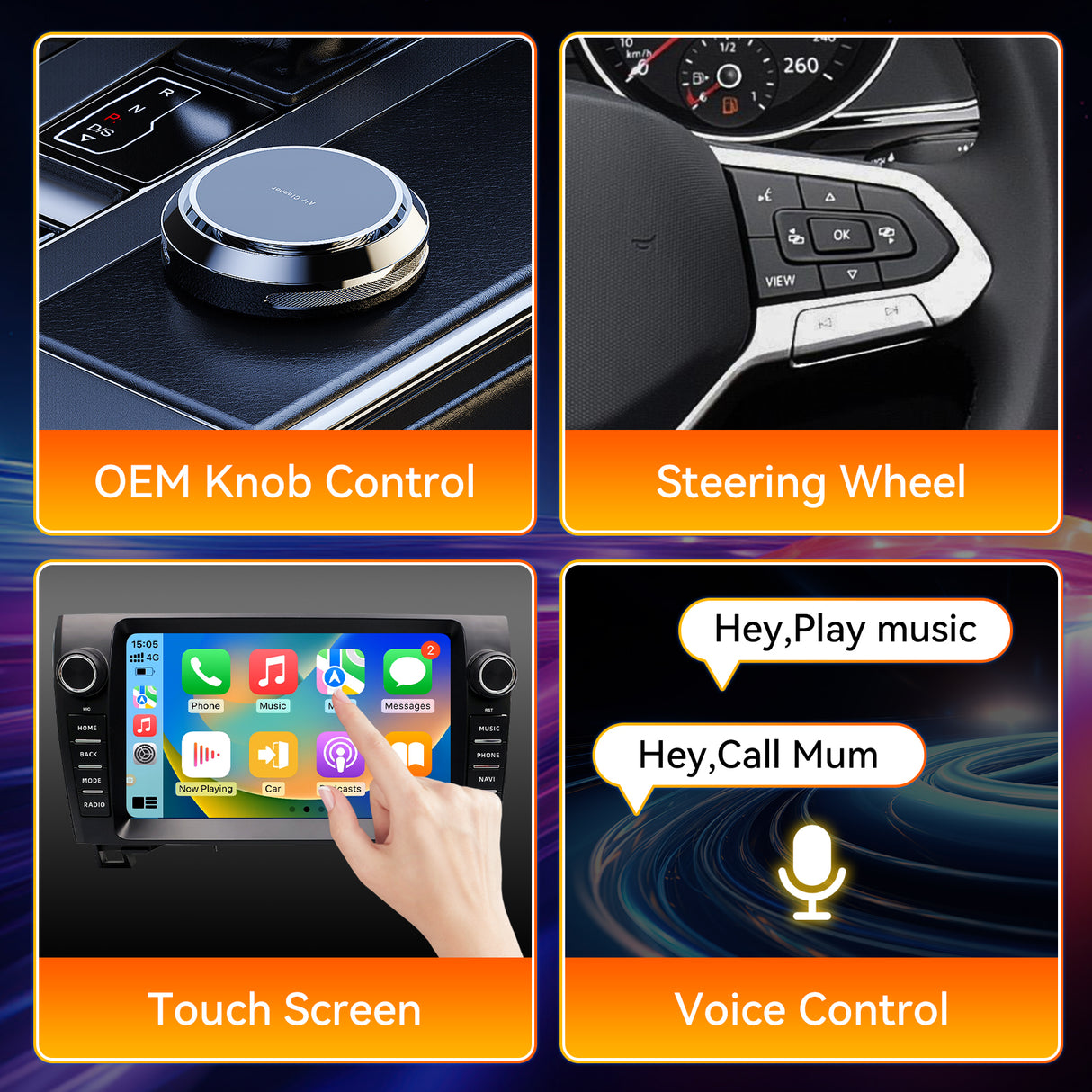 Android 13 Car Stereo Radio Compatible with Toyota Tundra 2006-2013 Sequoia 2013-2019, 4GB+64GB, 9" Touchscreen Support Wireless Carplay Android Auto, Bluetooth/GPS/WiFi/Mirror Link/SWC/Backup Camera