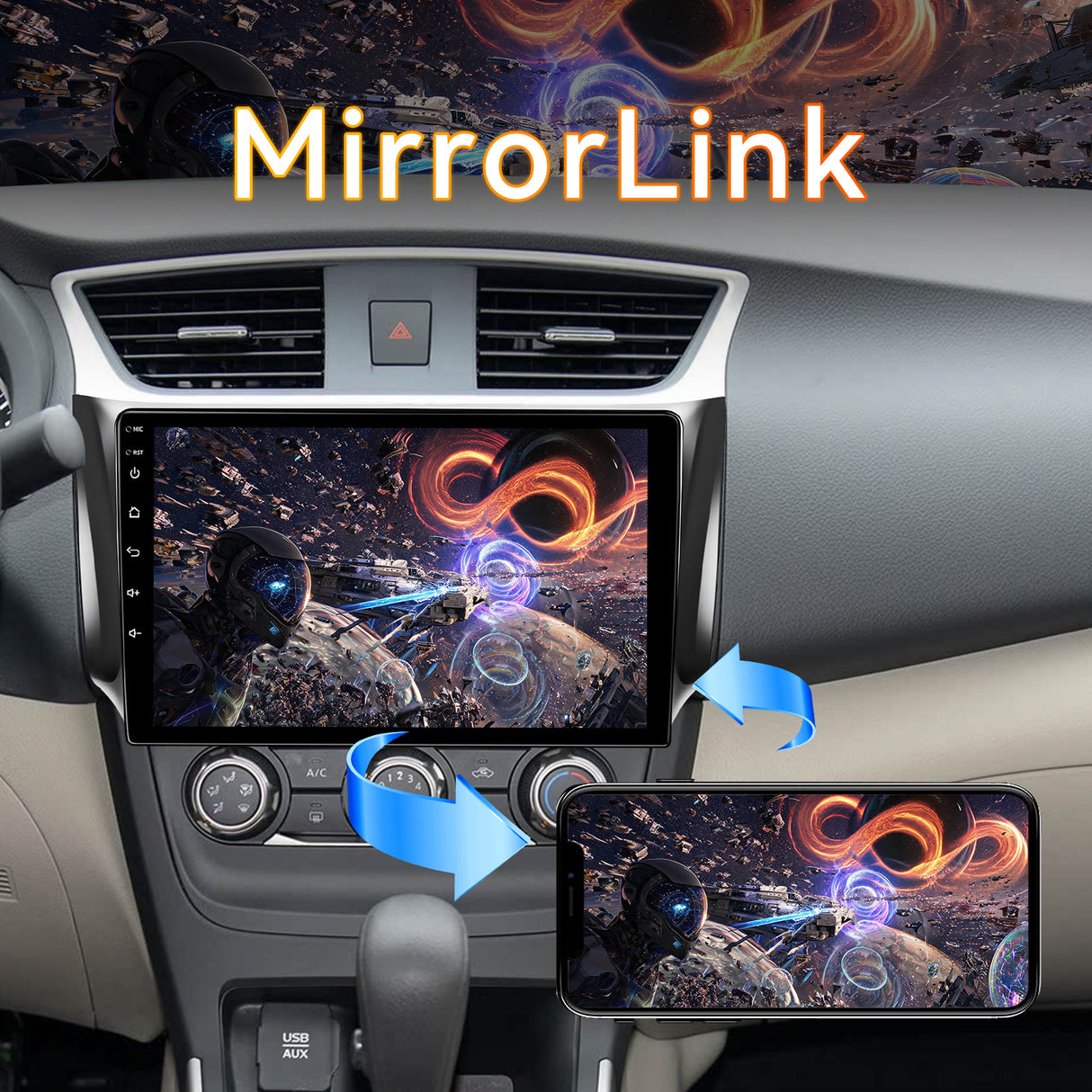 Android 13 Car Radio Stereo for Nissan Sentra 2012-2017, 10 Inch Touchscreen Head Unit,Bluetooth | Wifi | FM | Wireless Carplay Android Auto | GPS | Mirrorlink | Backup Camera