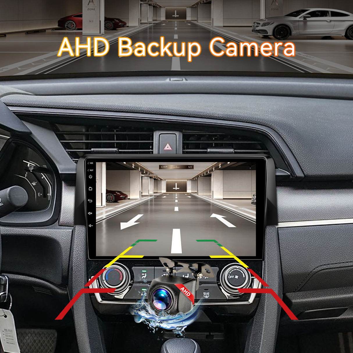 Android 13 Car Stereo Radio Compatible with Honda Civic 2016-2020, 9 Inch Touchscreen Head Unit,Bluetooth |Wifi |FM |Wireless Carplay Android Auto |GPS |Mirrorlink |Backup Camera
