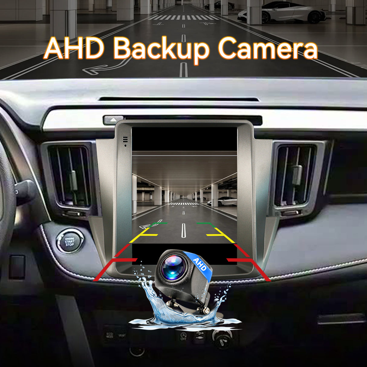 Android 13 Car Stereo Radio Compatible with Toyota RAV4 2013 2014 2015 2016 2017 2018,  Head Unit,IPS Touch Screen/Wifi/Bluetooth/Wireless Carplay Android Auto/GPS/Mirror Link/AHD Rear Camera(9.7 Inch)