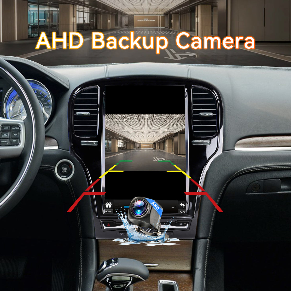 Android 14 Car Stereo Radio Head Unit Compatible with Chrysler 2011-2023 300C Carplay&Android Auto T-Style Touch Screen with GPS DSP Bluetooth Optical FM 4G WiFi 8+128G 14.5 inch