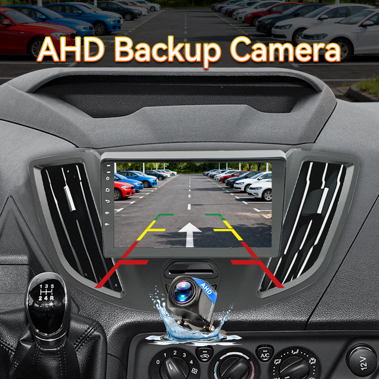 Android 13 Car Stereo Radio Compatible with Ford Transit 2013 2014 2015 2016 2017 2018 2019, Head Unit, 9" Touchscreen Support Bluetooth/Wireless CarPlay Andriod Auto/GPS/WiFi/Mirror Link/Backup Camera