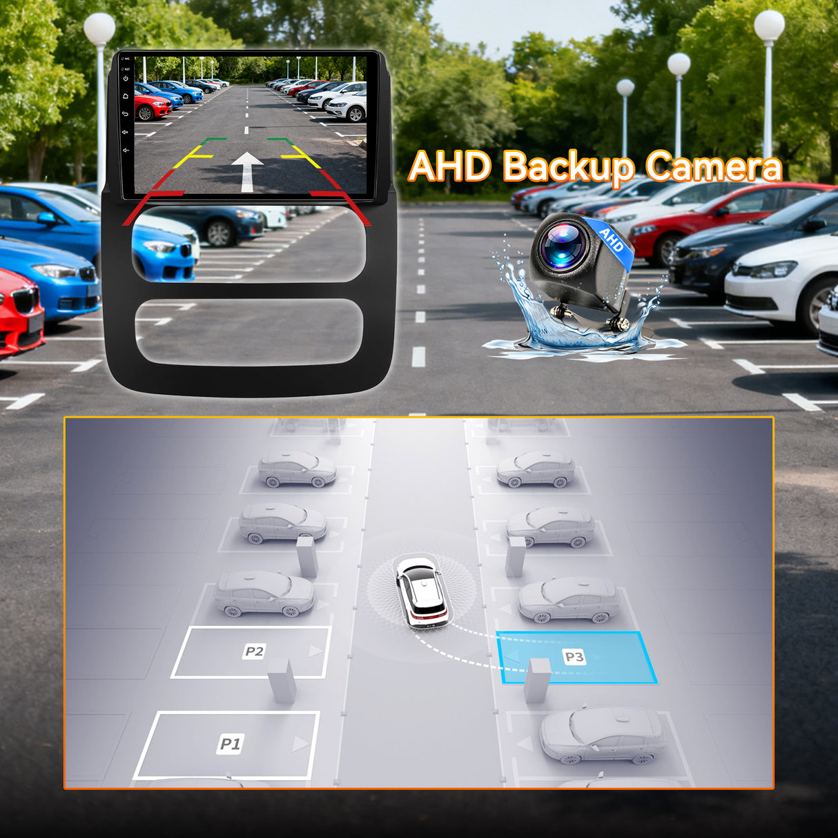 Android 13 Car Stereo Radio Compatible with Dodge RAM 1500 2500 3500 2002 2003 2004 2005, 4Core+64G ROM, 9 Inch Touchscreen Head Unit Support WiFi/Bluetooth/Wireless Carplay Android Auto/GPS/Mirror Link