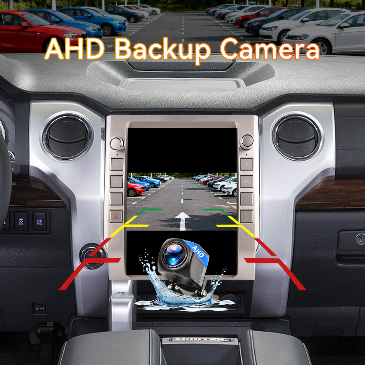 Android 14 Car Stereo Radio Head Unit Compatible with Toyota Tundra 2013-2020 Carplay&Android Auto T-Style Touch Screen with GPS | DSP | Bluetooth | Optical | FM | 4G | WiFi 8+128G 12.1