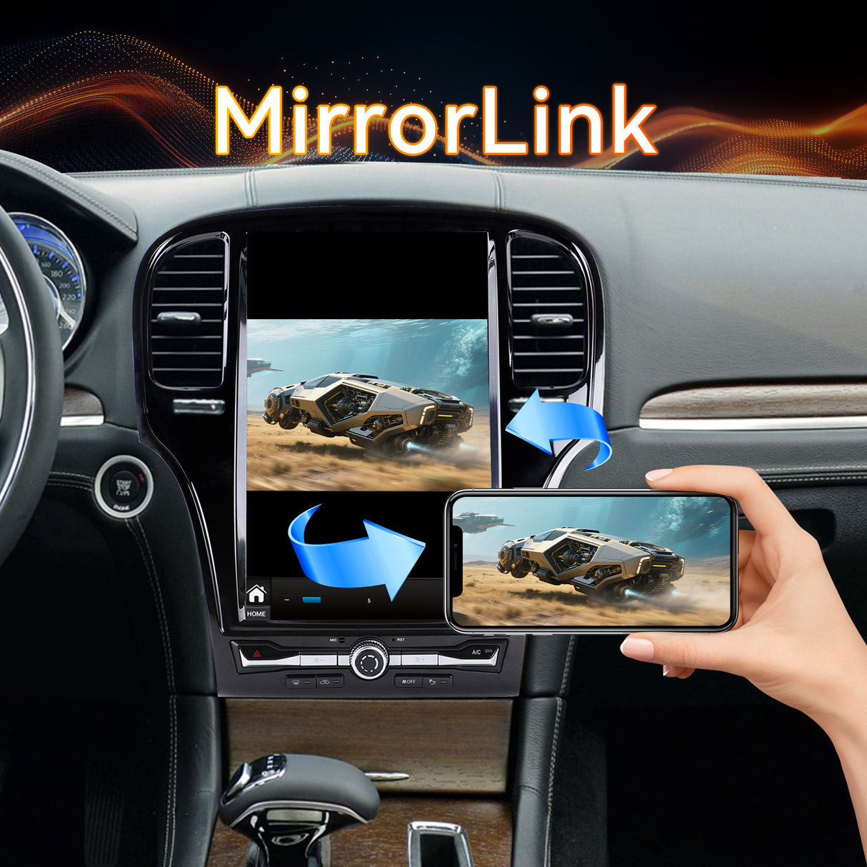Android 14 Car Stereo Radio Head Unit Compatible with Chrysler 2011-2023 300C Carplay&Android Auto T-Style Touch Screen with GPS DSP Bluetooth Optical FM 4G WiFi 8+128G 14.5 inch