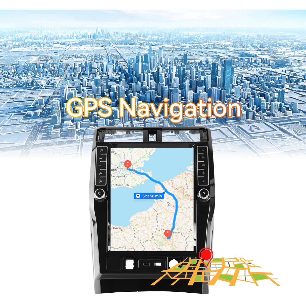 Android 14 Car Stereo Radio Head Unit Compatible with Toyota 4Runner 2009-2023 Carplay&Android Auto T-Style Touch Screen with GPS | DSP | Bluetooth | Optical | FM | 4G | WiFi 8+128G 16.2