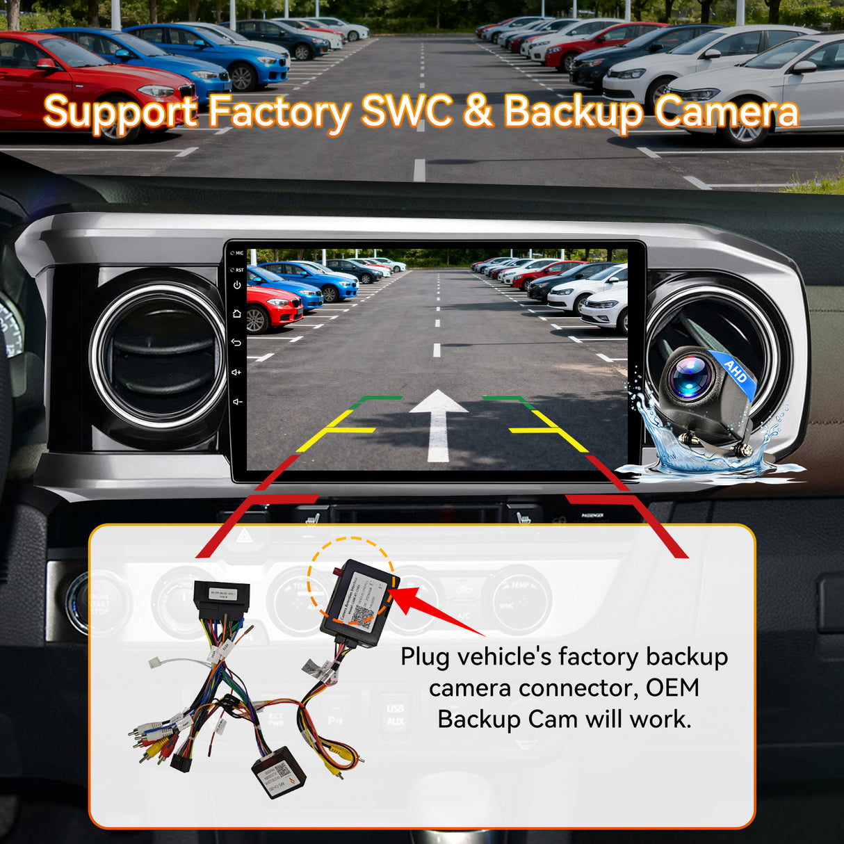 Android 13 Car Stereo Radio Compatible with Toyota Tacoma 2016 2017 2018 2019 2020 2021 2022,10 Inch Touchscreen Support Wireless Carplay Android Auto/WiFi/Bluetooth/GPS/Mirrorlink/Backup Camera