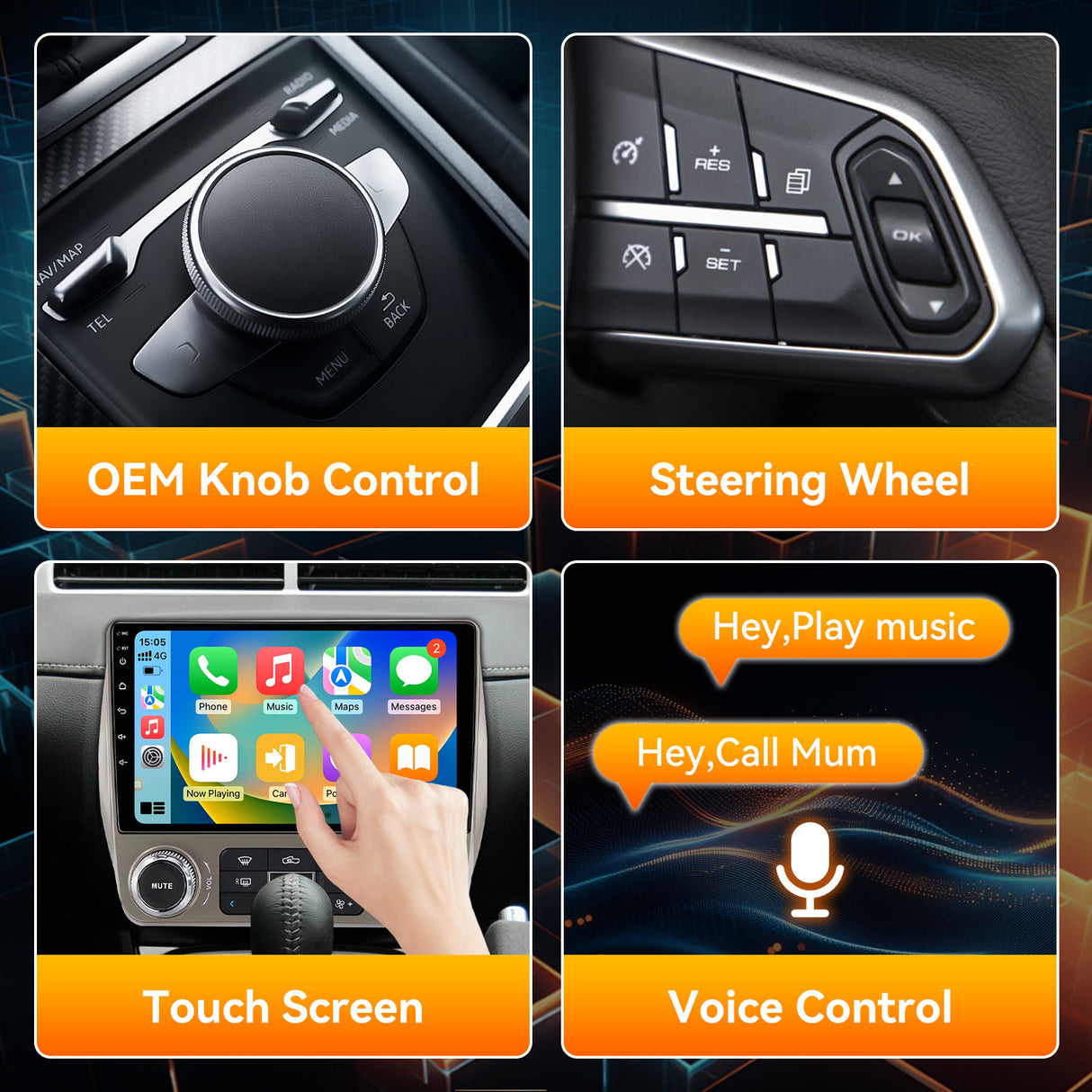 Android 13 Car Stereo Radio Compatible with Chevrolet Camaro 2010 2011 2012 2013 2014 2015,9 Inch Touchscreen Support Bluetooth/Wireless CarPlay Andriod Auto/GPS/WiFi/Mirror Link/Backup Camera