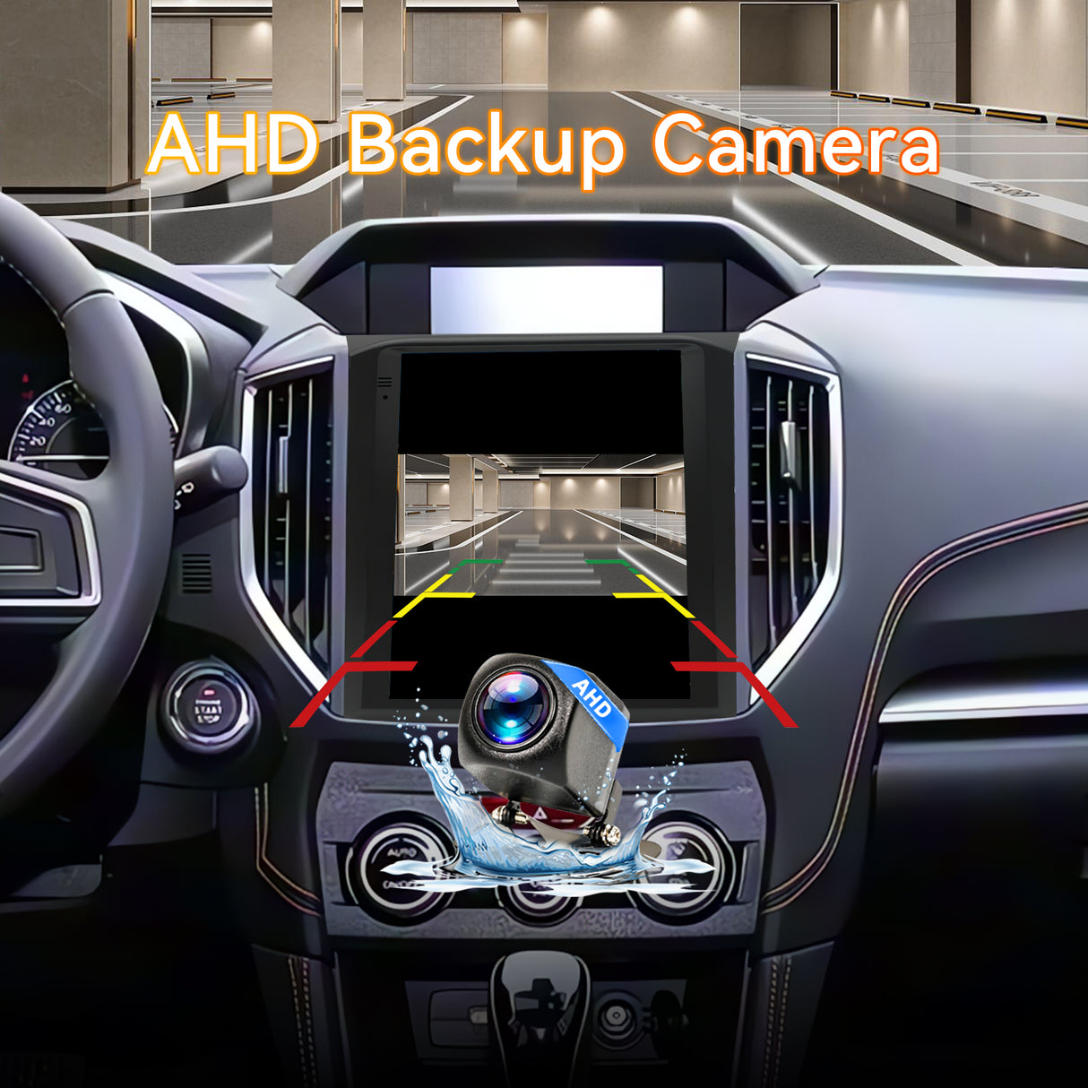 Android 14 Car Stereo Radio Compatible with Subaru XV Crosstrek 2018 2019 2020 2021 Wireless CarPlay & Android Auto AHD Backup Camera Upgrade 9.7" Touch Screen GPS WiFi SWC FM Bluetooth 2+64G