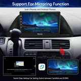 Android 13 Car Stereo Radio Compatible with Honda Odyssey 2011 2012 2013 2014 2015 2016 2017 with Wireless Carplay Android Auto, Car Radio with Bluetooth/WiFi/ USB/Backup Camera