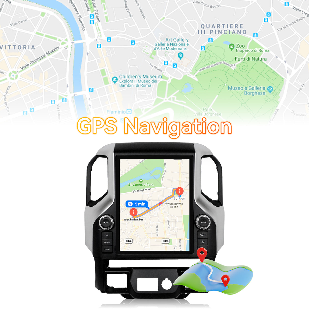 Android 13 Car Radio Compatible with Chevy Silverado 2019-2023 4+64G T-Style Car Stereo Head Unit with Wireless Carplay | Android Auto | GPS Navigation | Bluetooth | FM | AM | SWC 12.1Inch