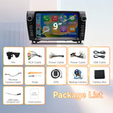 Android 13 Car Stereo Radio Compatible with Toyota Tundra 2006-2013 Sequoia 2013-2019, 4GB+64GB, 9" Touchscreen Support Wireless Carplay Android Auto, Bluetooth/GPS/WiFi/Mirror Link/SWC/Backup Camera