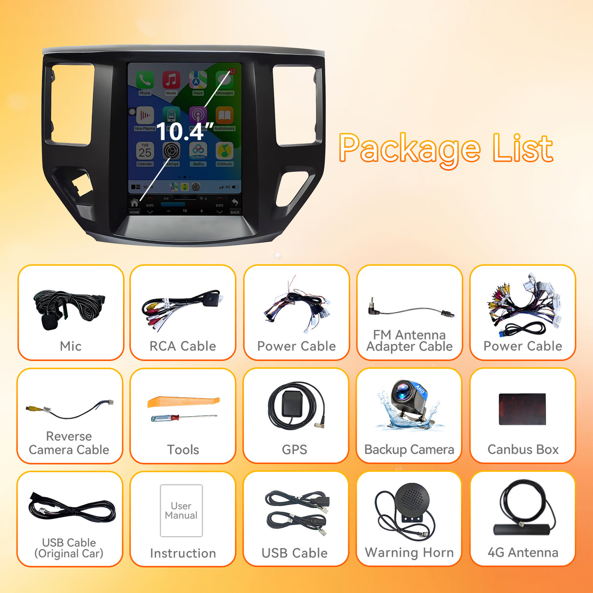 Car Stereo Radio Compatible with Nissan Pathfinder 2012-2020,5G.8Core.10.4''Touchscreen Car Radio Support Bluetooth,Wireless CarPlay Android Auto/FM/GPS/SWC/Mirror Link/Backup Camera