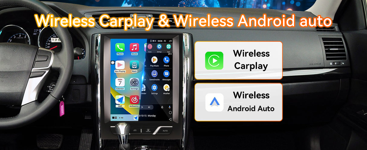 Android 14 Car Stereo Radio Head Unit Compatible with Toyota Reiz 2010-2013 Carplay&Android Auto T-Style Touch Screen with GPS | DSP | Bluetooth | Optical | FM | 4G | WiFi 8+128G 12.1