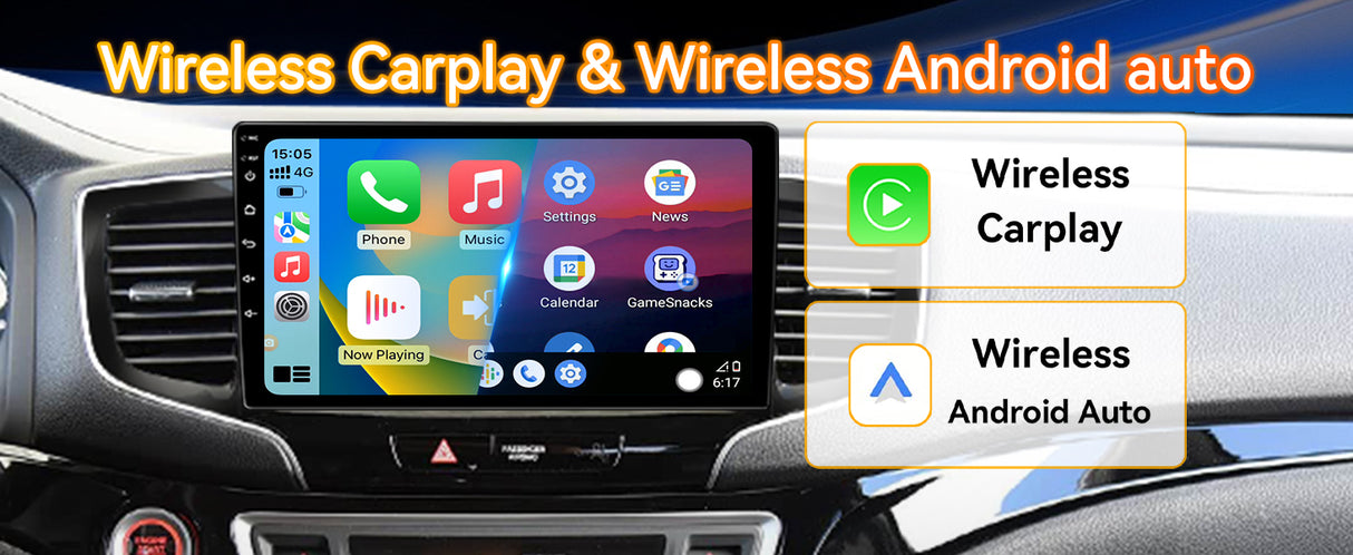 Android 13 Car Radio Stereo for Honda Pilot 2016-2019, 10 Inch Touchscreen Head Unit,Bluetooth | Wifi | FM | Wireless Carplay Android Auto | GPS | Mirrorlink | Backup Camera