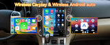 Android 14 Car Stereo Radio Head Unit Compatible with Toyota Highlander 2009-2013 Carplay&Android Auto T-Style Touch Screen with GPS DSP Bluetooth Optical FM 4G WiFi 8+128G 12.1"