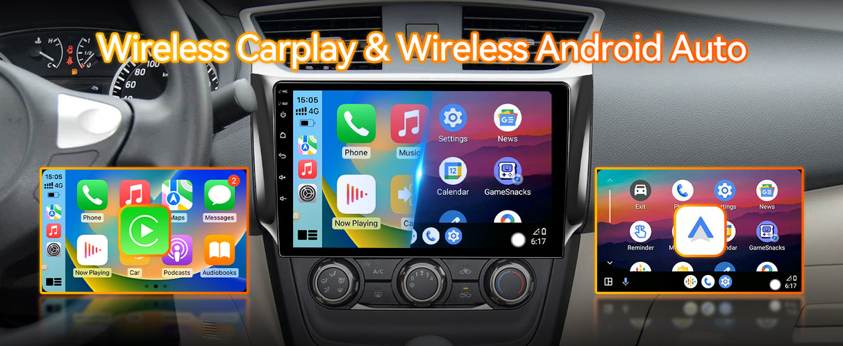 Android 13 Car Radio Stereo for Nissan Sentra 2012-2017, 10 Inch Touchscreen Head Unit,Bluetooth | Wifi | FM | Wireless Carplay Android Auto | GPS | Mirrorlink | Backup Camera
