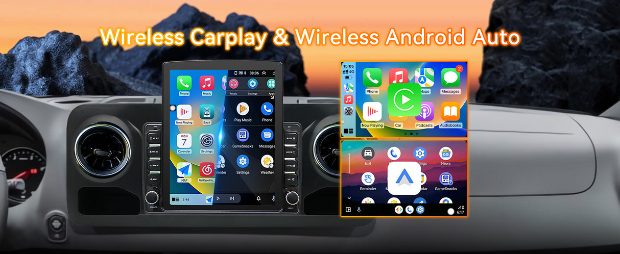 Android 14 Car Radio Compatible with Mercedes-Benz Sprinter 2019-2021,4G+64G,9.7" Touch Screen Car Stereo with Wireless Carplay&Android Auto | Blue-Tooth | GPS | Navigation | FM | SWC | Mirror Link