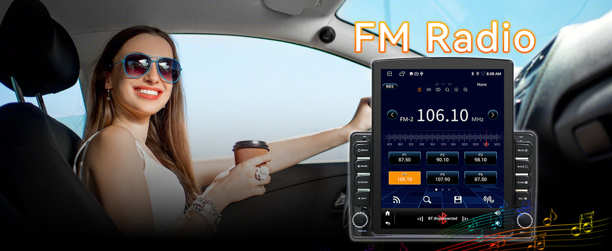 Android 13 Car Stereo Radio Compatible with F150 2004 2005 2006 2007 2008, 4GB+64GB, 9.7 Inch Touchscreen Support Wireless CarPlay Android Auto, Bluetooth/FM/GPS/WiFi/SWC/Backup Camera