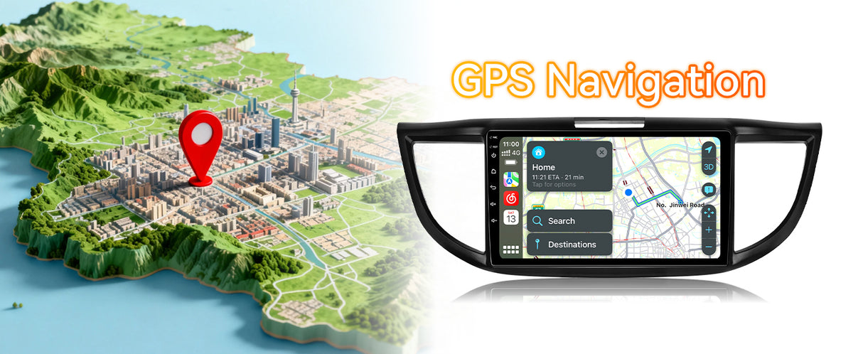 Android 13 Car Radio Stereo for Honda CRV 2012-2016, 10 Inch Touchscreen Head Unit,Bluetooth | Wifi | FM | Wireless Carplay Android Auto | GPS | Mirrorlink | Backup Camera