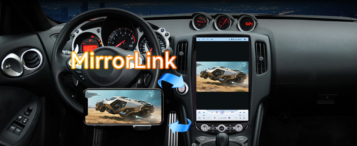 Android 14 Car Stereo Radio Head Unit Compatible with Nissan 370Z 2009-2021 Carplay&Android Auto T-Style Touch Screen with GPS DSP Bluetooth HDMI Optical AM FM 4G WiFi 8+128G 14.5"