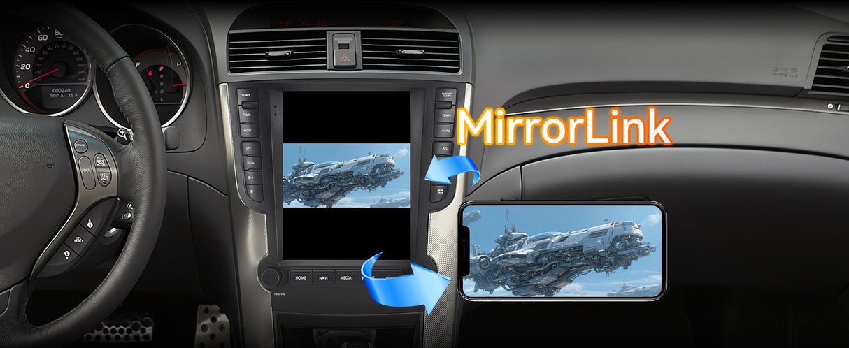 Android 14 Car Radio Compatible with Acura TL 2004-2008 4+64G T-Style Car Stereo Head Unit with Wireless Carplay/Android Auto, GPS Navigation, Bluetooth, FM/AM, SWC 9.7 Inch