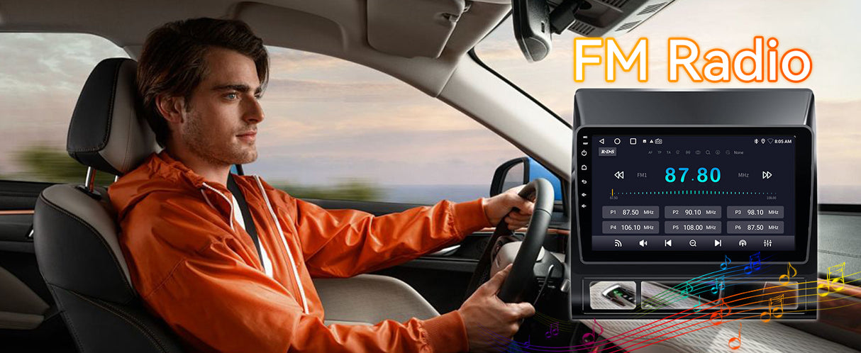 Android 13 Car Stereo Radio Compatible with Toyota Tacoma 2005-2015,9 Inch Touchscreen Head Unit,Bluetooth |Wifi |FM |Wireless Carplay Android Auto |GPS |Mirrorlink |Backup Camera
