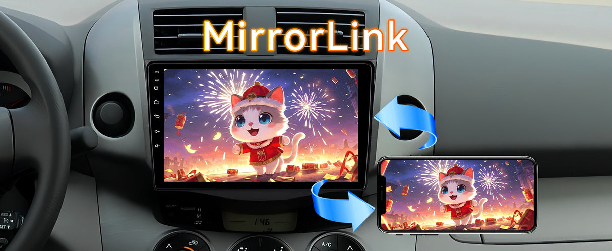 Android 13 Car Stereo Radio Compatible with Toyota RAV4 2006-2011,9 Inch Touchscreen Head Unit,Bluetooth |Wifi |FM |Wireless Carplay Android Auto |GPS |Mirrorlink |Backup Camera