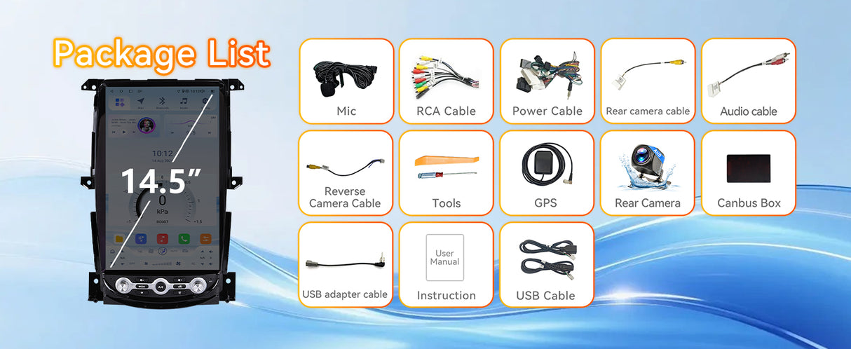 Android 14 Car Stereo Radio Head Unit Compatible with Nissan 370Z 2009-2021 Carplay&Android Auto T-Style Touch Screen with GPS DSP Bluetooth HDMI Optical AM FM 4G WiFi 8+128G 14.5"